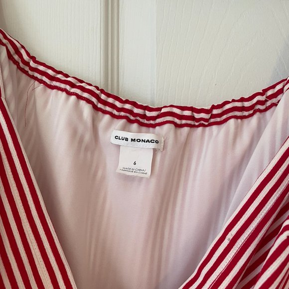 Club Monaco Daphins Red Stripe Dress - Picture 5 of 7